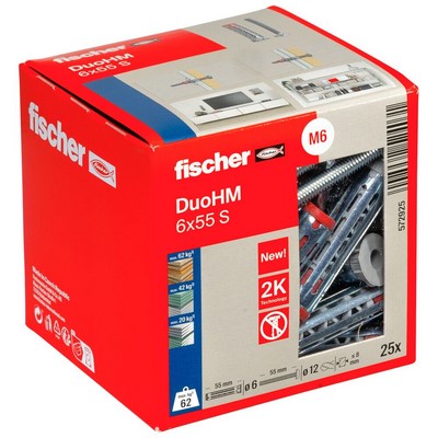 fischer cavity wall plug DuoHM 6 x 55 S PH TX - 25 pieces