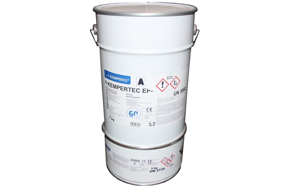 KEMPERTEC® EP Primer niebieski pojemnik 10 kg (komp. A 7 kg + B 3 kg)