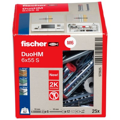 fischer cavity wall plug DuoHM 6 x 55 S PH TX - 25 pieces