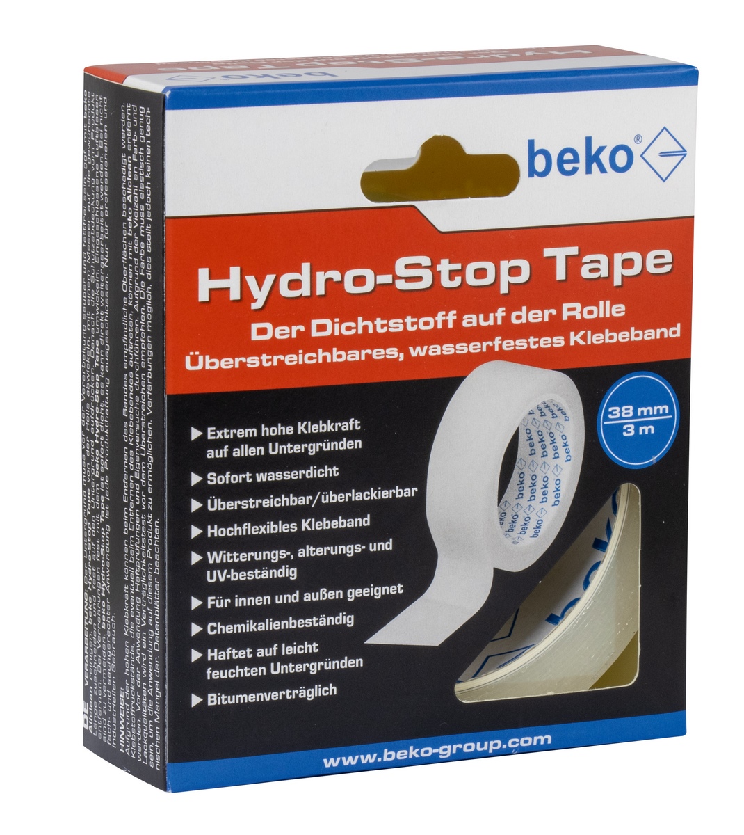 Beko Hydro-Stop Tape 38mm x 3m wodoodporna taśma samoprzylepna
