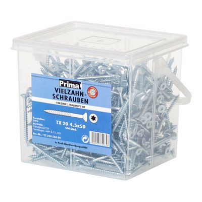 Łyżka wielozębna vz Prima z bitem TX 20 4,5x50 mm - 500 sztuk