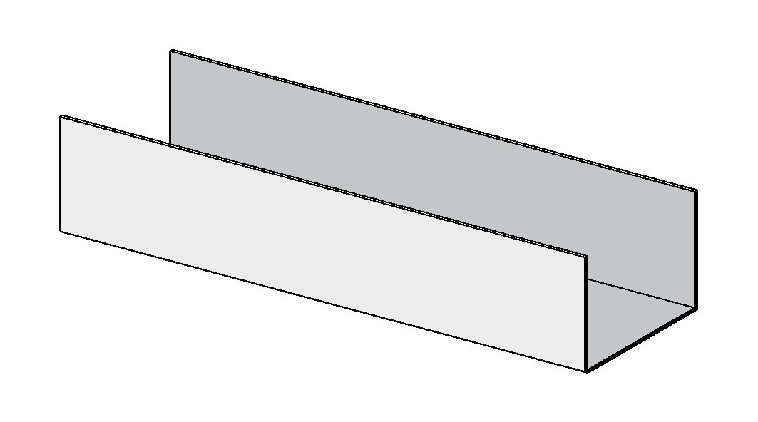 Knauf UW profile 75x70x07mm 4000mm long leg