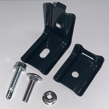 Stainless steel bracket set of 2 anthracite incl. screws