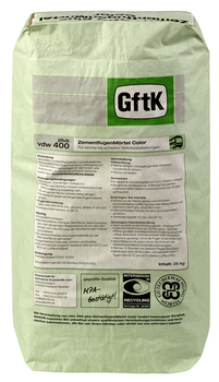 Gftk VDW 400plus Color 25kg anthracite Cementitious grout FB 3-25 mm