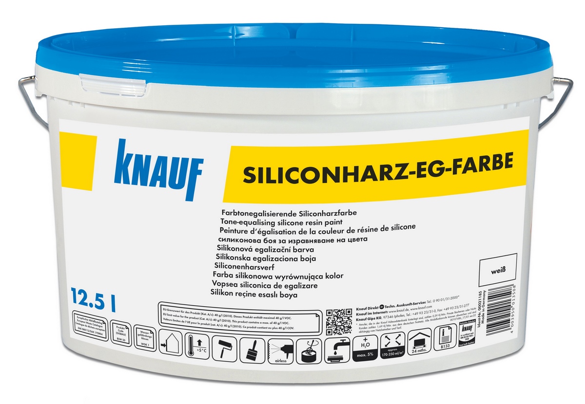 Knauf Silicone Resin EC Paint biała 12,5l Farba na bazie żywicy silikonowej wyrównująca koloryt