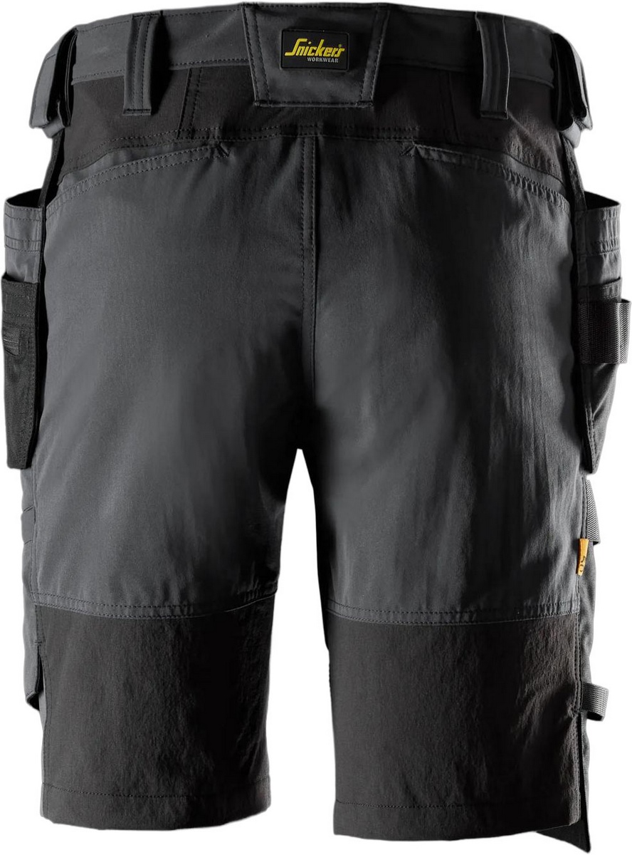 Snickers 6118 AllroundWork Stretch- Shorts m. HP stahlgrau/schwarz Gr. 54