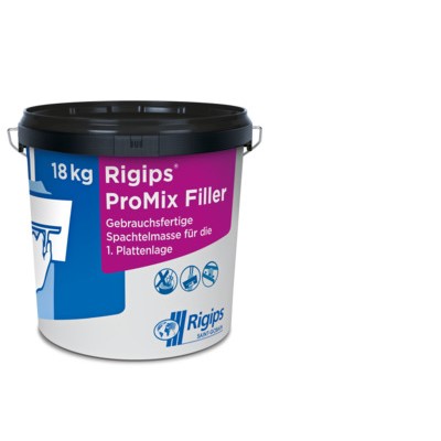 Rigips ProMix Filler 18kg bucket of ready-to-use fine levelling compound