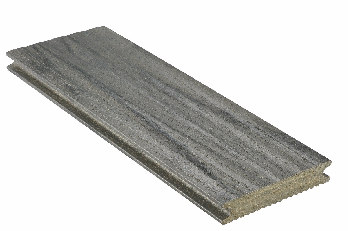 NIF WPC plank ""The popular select"" 26x138x3000mm natural line graphite grey