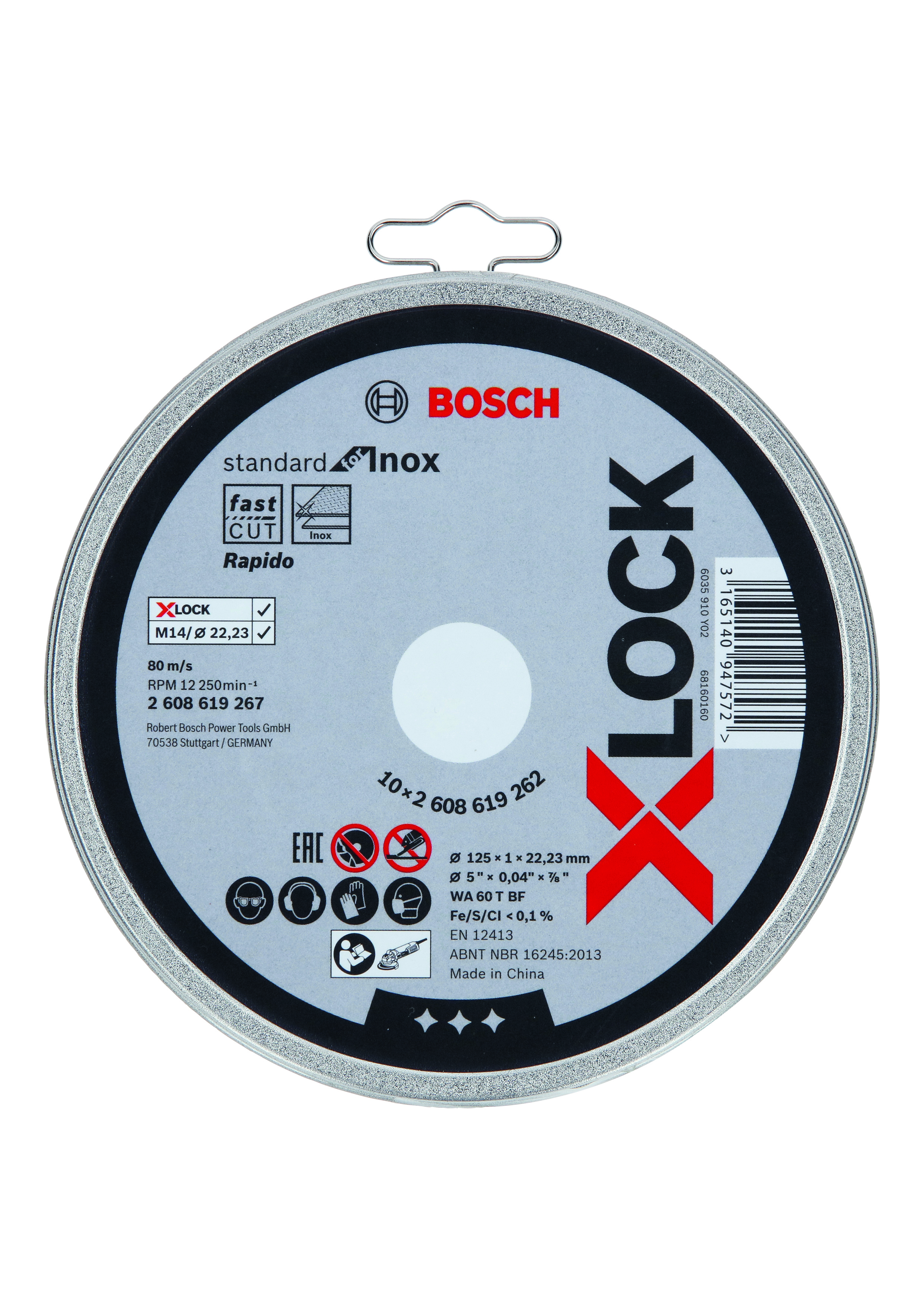 Tarcza tnąca Bosch X-LOCK Standard do Inox Ø125x1mm
