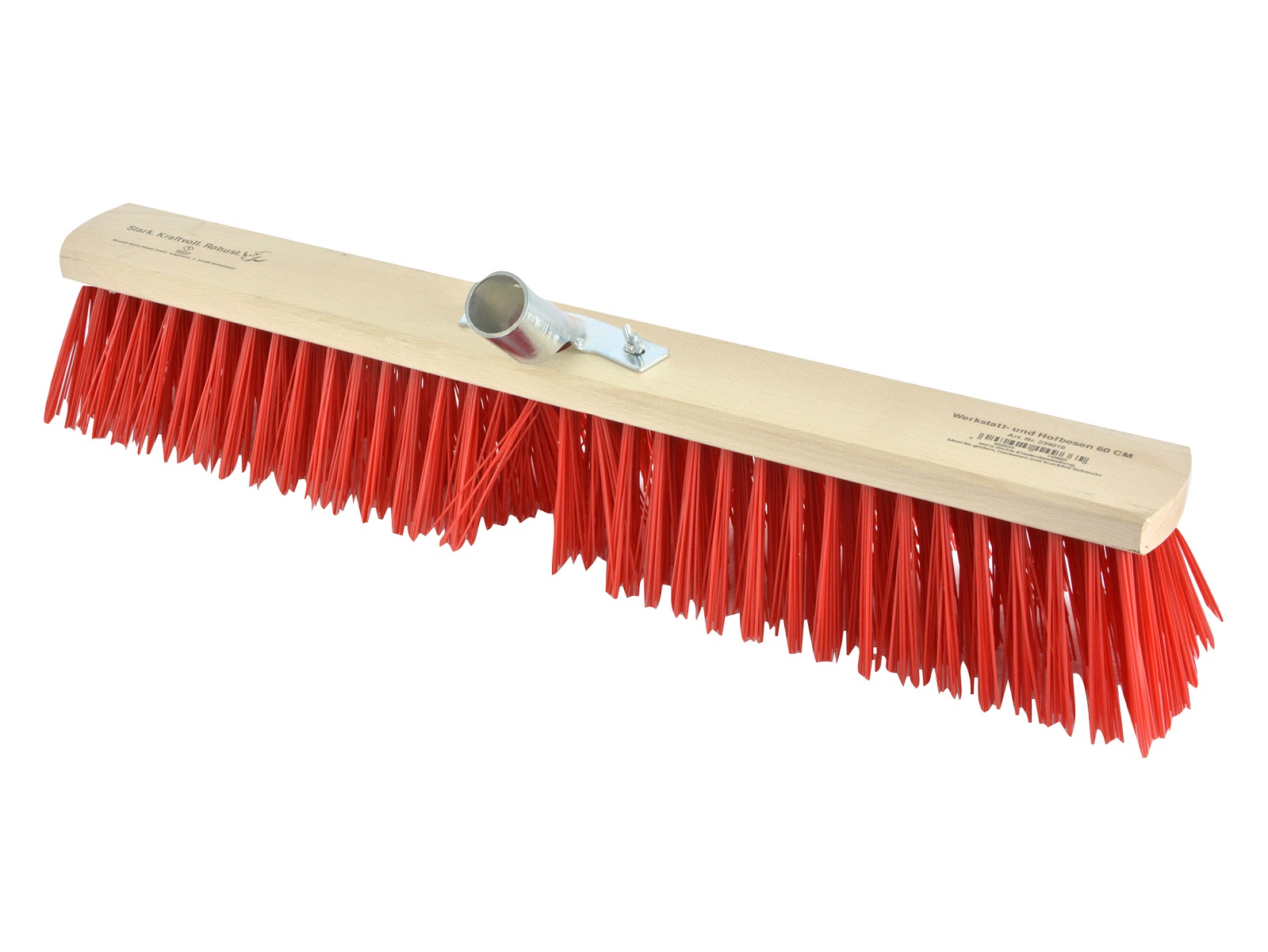 Broom Elaston red 80cm Ø 28mm w. metal handle holder