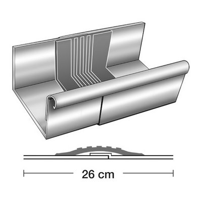Uginox FTE box gutter endila 33 type KS 0.5mm - vulcanised on one side