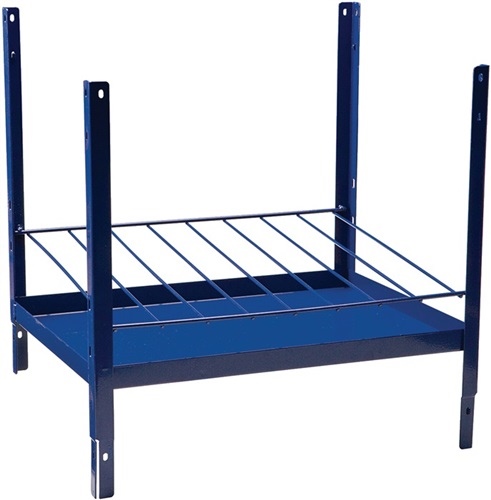 Shelving unit LOGS 160 H520xW540xD390mm blue RAL 5022 8 rows