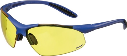 Schutzbrille DAYLIGHT PREMIUM EN 166 PC Bügel dunkelblau.Scheiben gelb