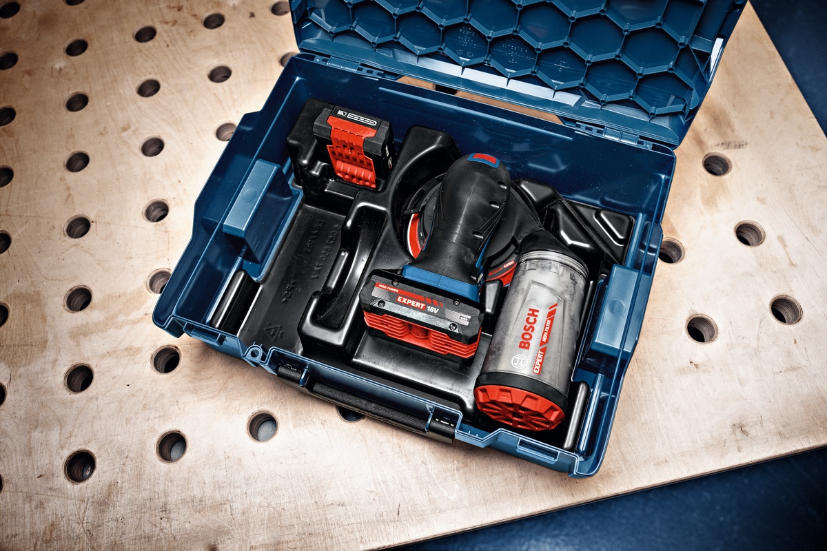 Bosch EXPERT EXEX18V-150-5 Akku-Exzenterschleifer in L-BOXX 162