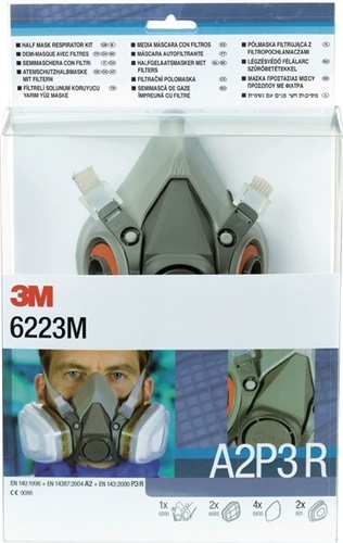 Zestaw półmasek 6223 - SET - EN A2P3R 140 z filtrem M 3M