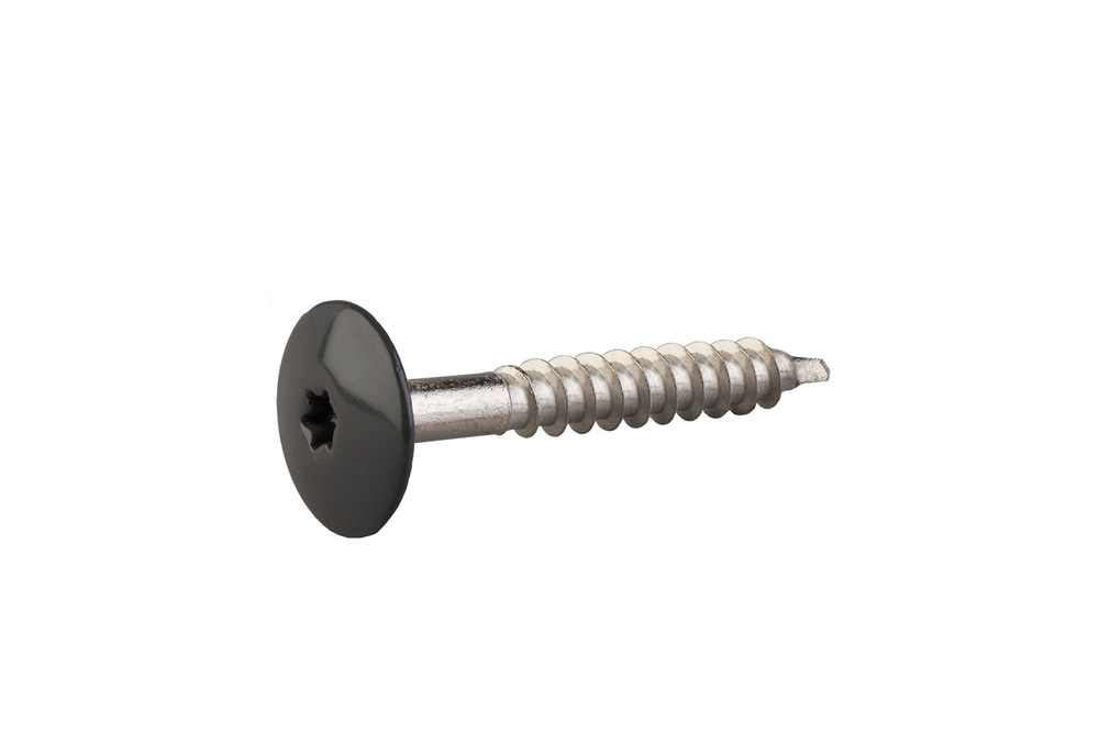 Etex façade screws 5.5x40 cream white N154 head 15 mm, w.drill point
