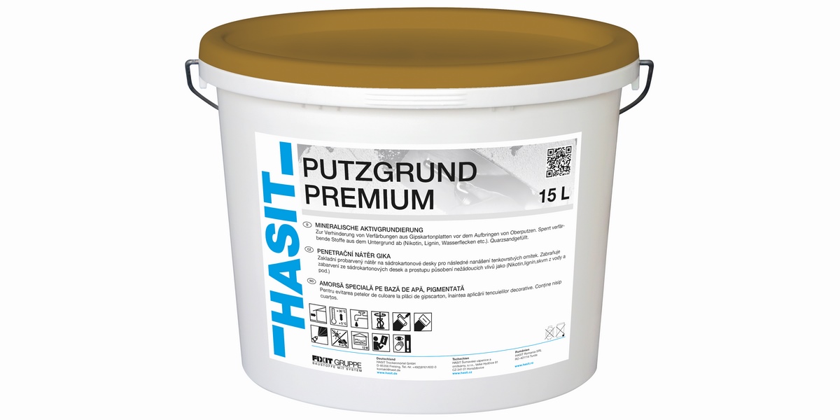 Hasit Putzgrund Premium 5 ltr Eimer Mineralische Aktivgrundierung weiss