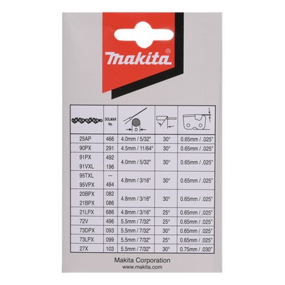 Makita saw chain 91PX 35cm 1.3mm 3/8 "LP 191H11-5
