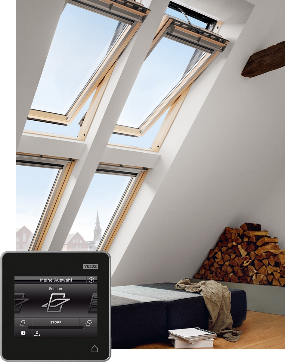 Velux INTEGRA Electr. GGL CK06 307021 clear lacquer Thermo Alu 55x118