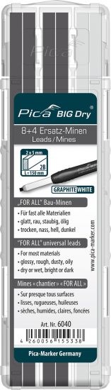 Triuso replacement refill set Pica Big Dry for all - graphite/white