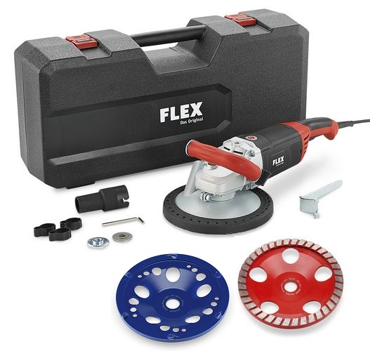 Szlifierka renowacyjna FLEX LD24-6 180 + tarcza szlifierska PCD + diamentowa tarcza szlifierska