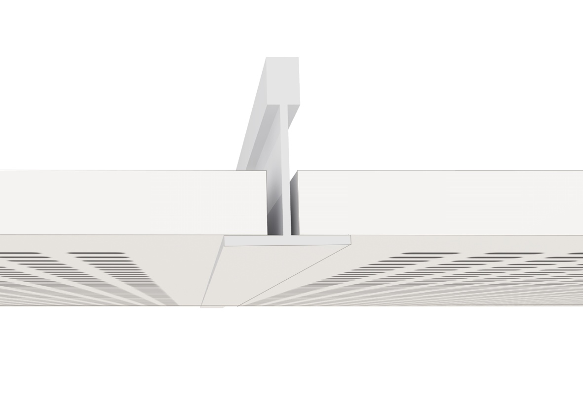 Knauf Plaza Globe S15/S24 9.5mm 600x600mm white lacquered Fv. grey