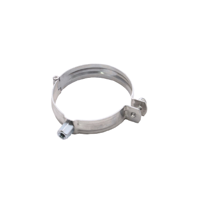 LEH ZN Drain pipe clamp DN120mm w. threaded socket M8/M10