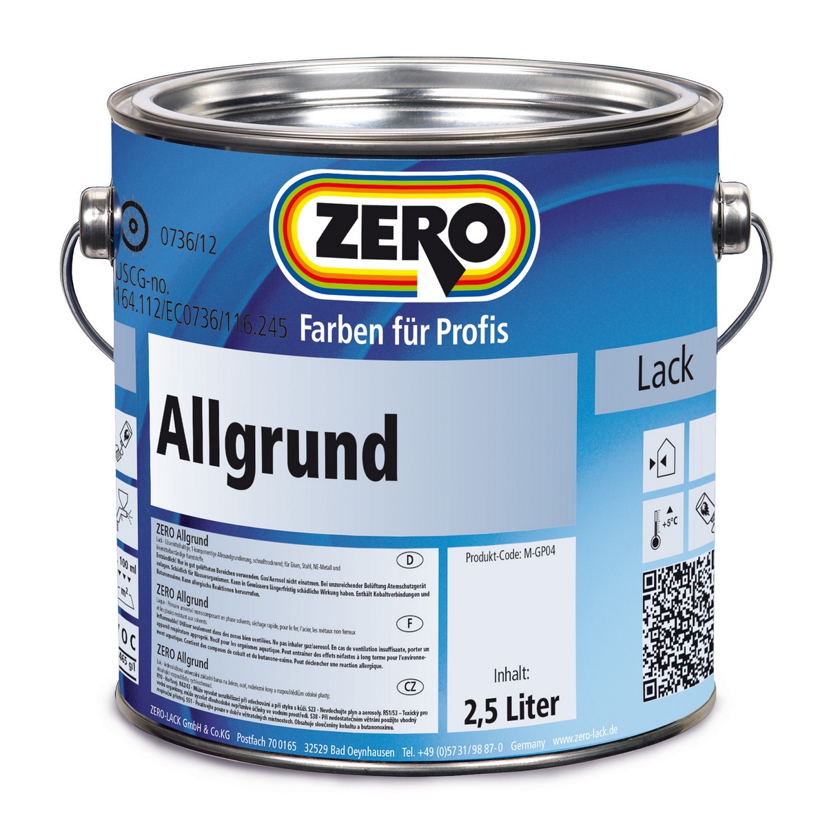 Zero Allgrund czerwono-brązowy 2,5l - 721208012