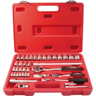 Triuso socket spanner set ¼ and ½ 40 pcs incl. case