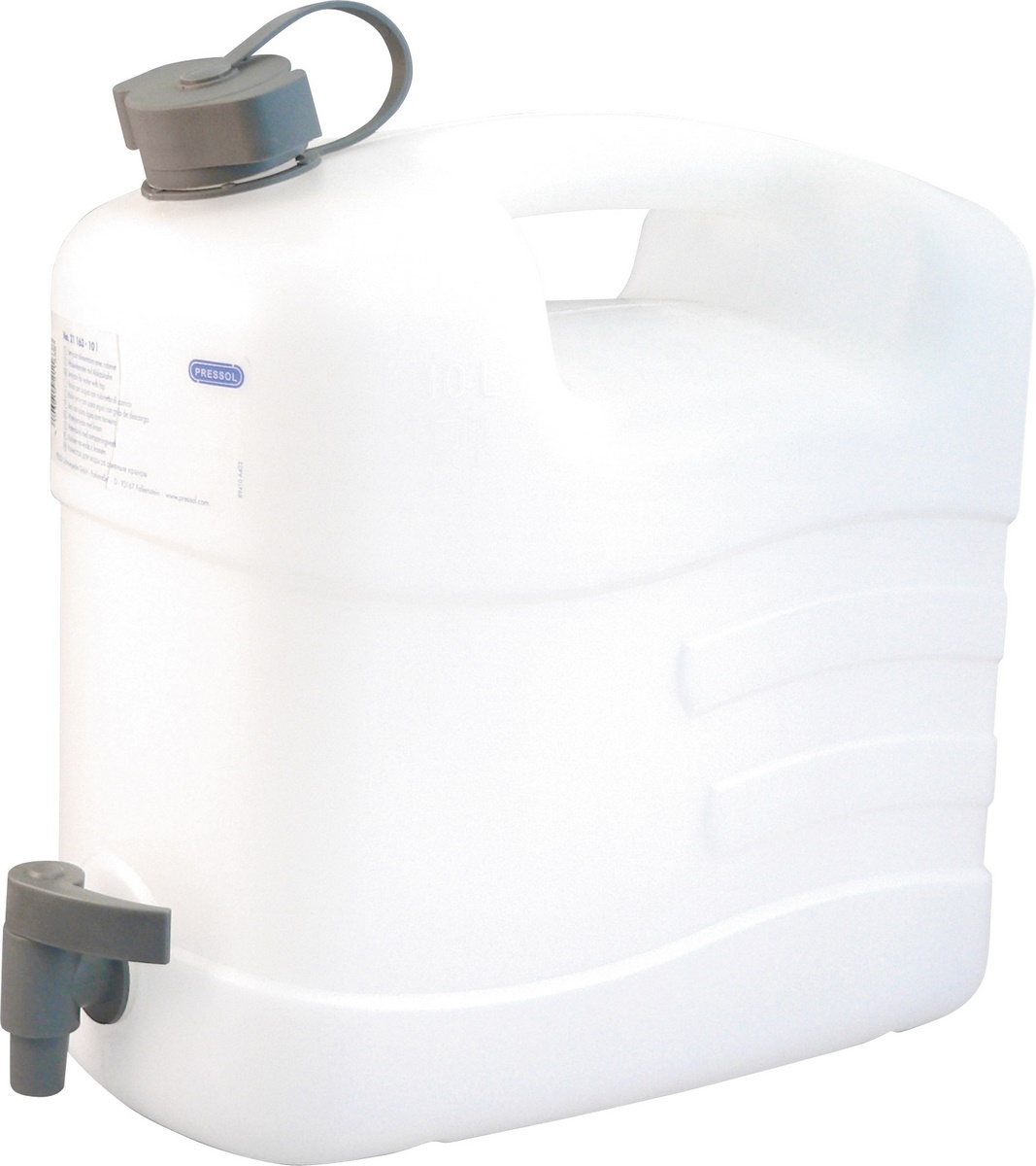 Triuso water canister w. drain tap 10L 348x174x319mm white PE