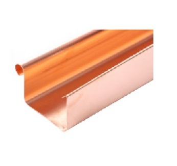 Copper box gutter 33 0.6mm large bead Length 5.00m