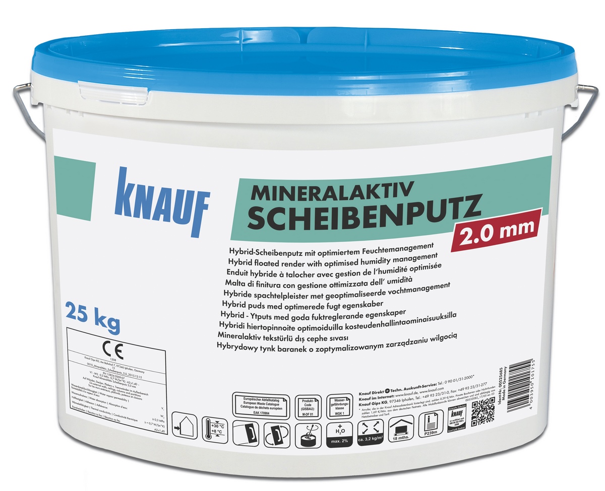 Knauf MineralAktiv SP 2mm biały 25kg Tynk hybrydowy talerzowy