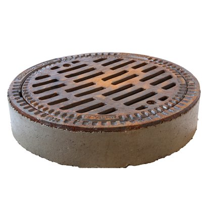 Concrete cast inlet grate D 400 round w. frame
