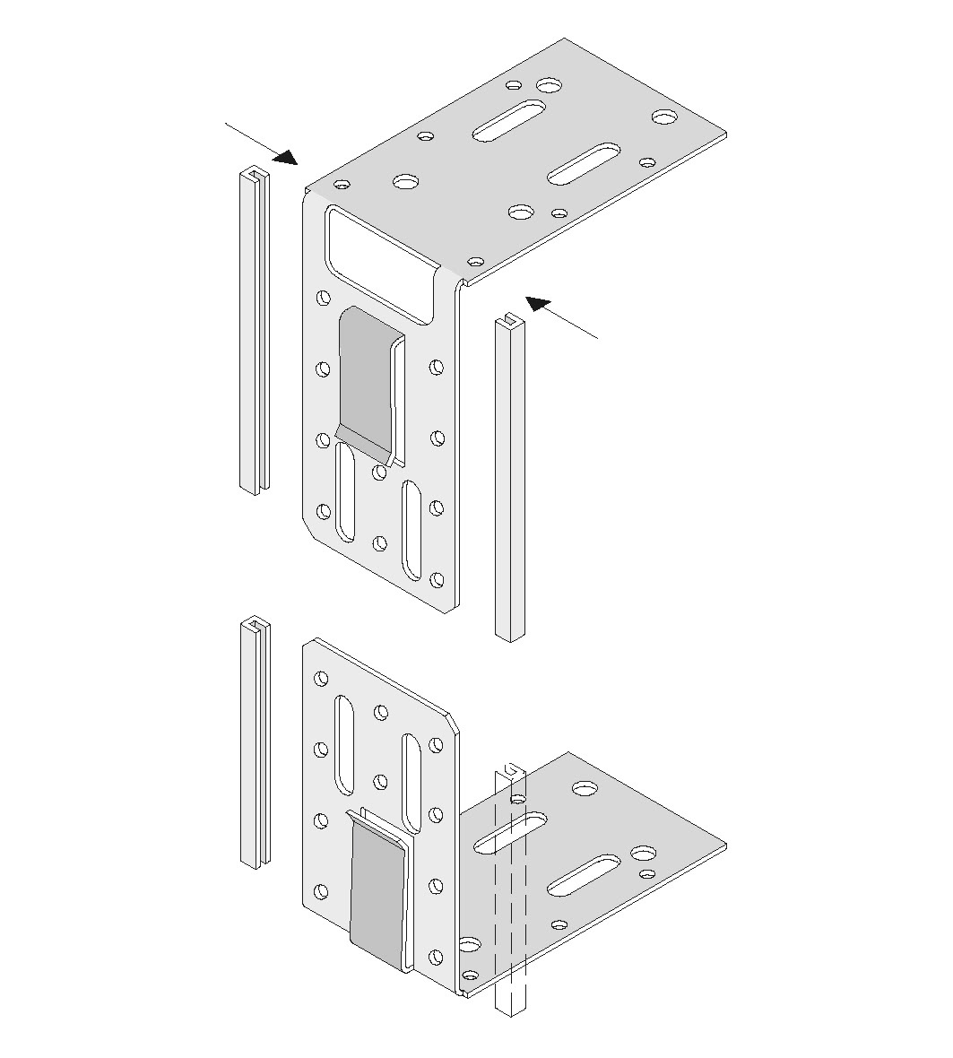 Knauf door mullion angles for 50mm UA/CW profiles 4 pieces per pack