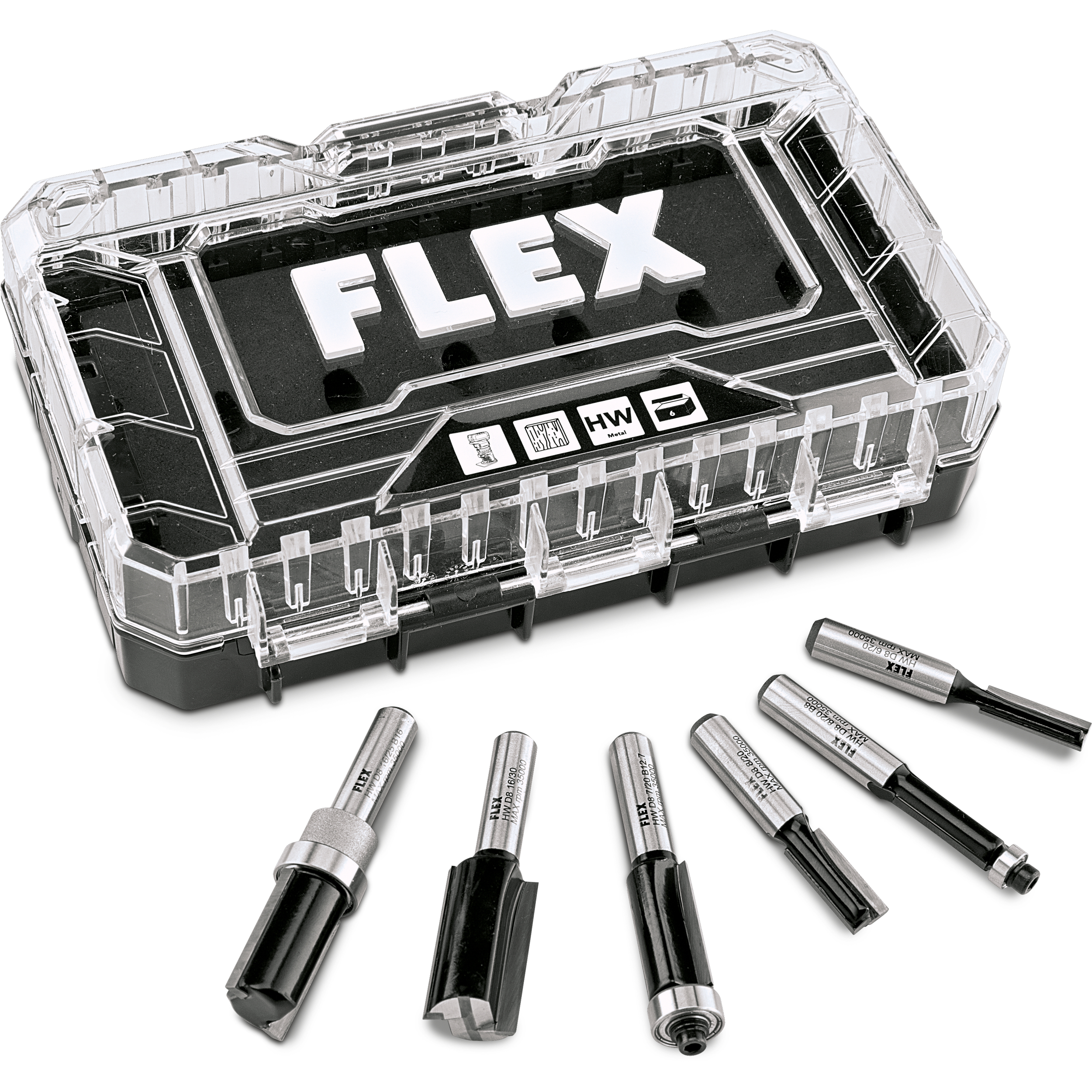 FLEX CER Bit Set 2 Fräser 6-teilig