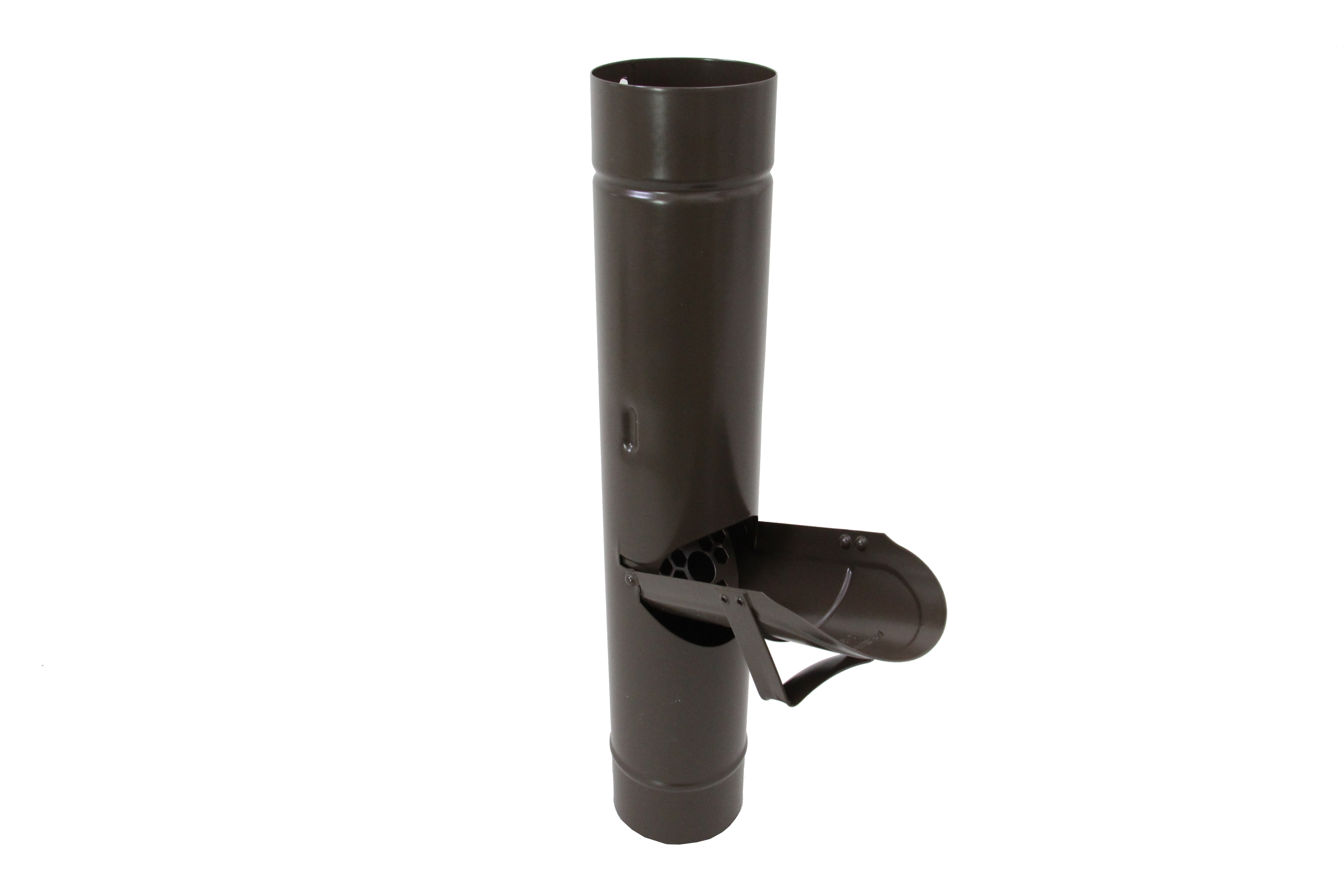 PREFA rainwater flap 420mm D 80mm w. leaf trap brown