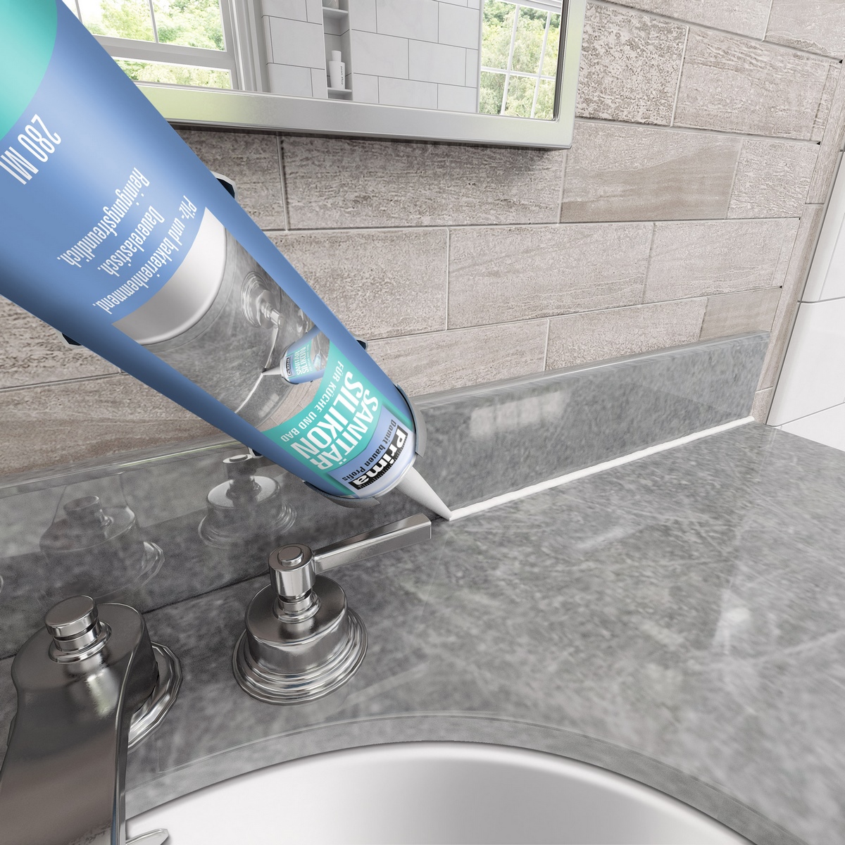 Prima sanitary silicone white 280ml