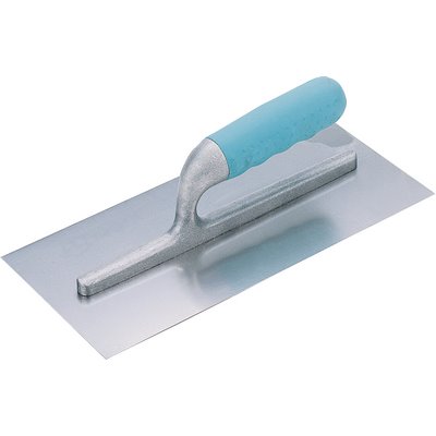 Triuso smoothing trowel not serrated 28x13cm rivetless w. long bar stainless steel