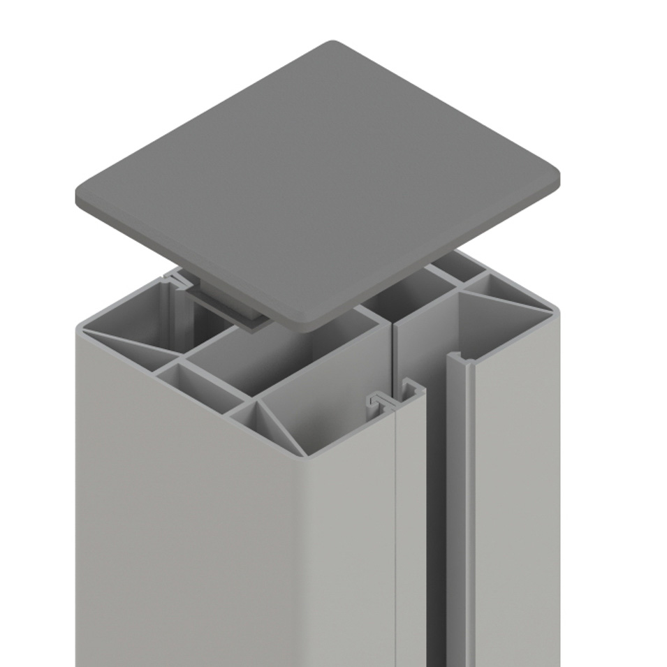 Słupek zaciskowy SYSTEM srebrny 105 cm