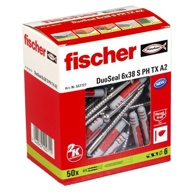 fischer DuoSeal 6x38 S PH TX A2 universal plug (50 units)