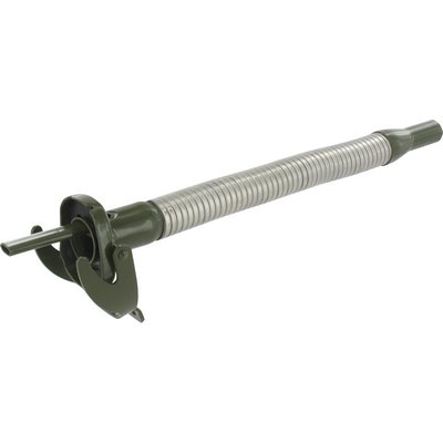Triuso flexible outlet pipe for metal canisters