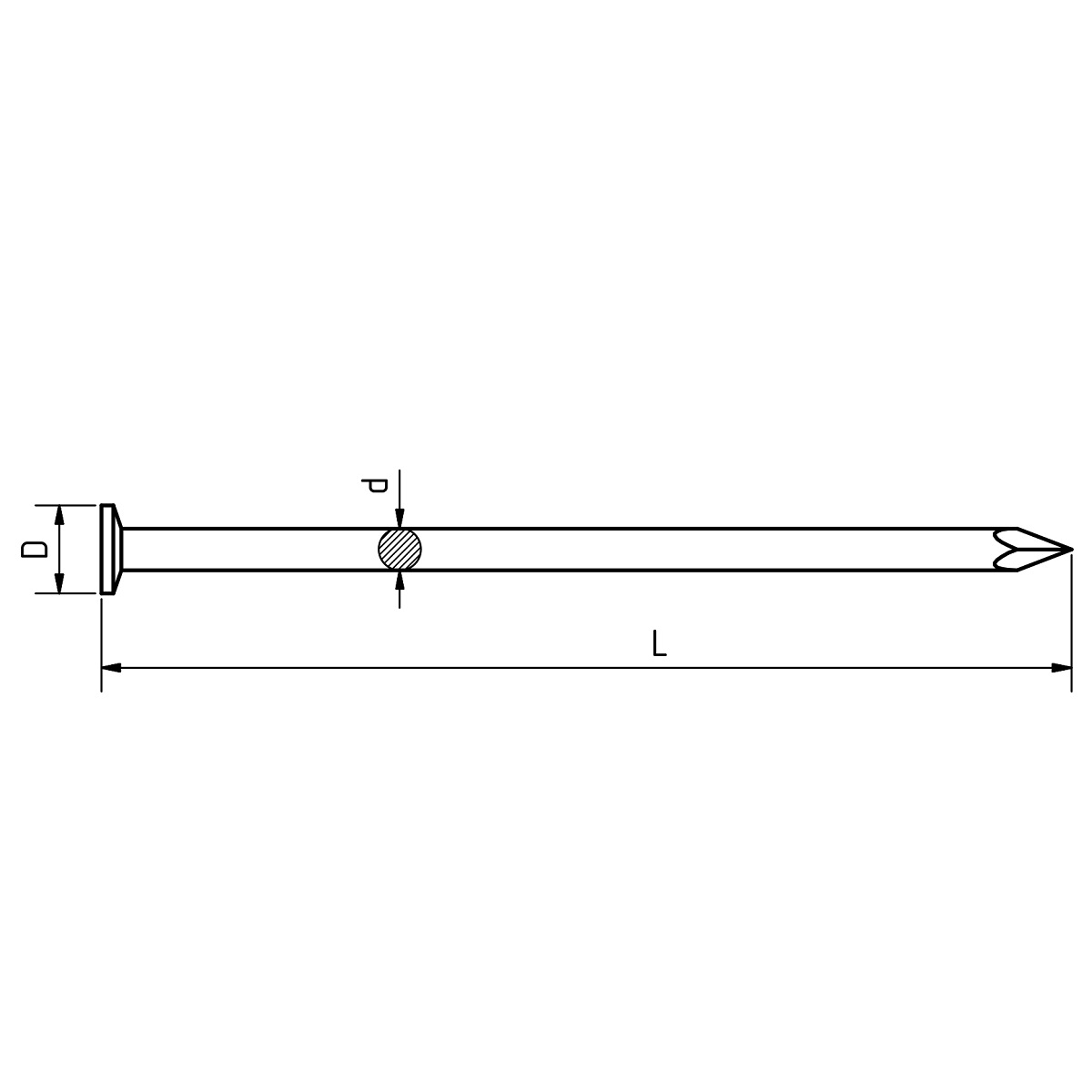 Gwoździe druciane Drakena rd blank 3.8x100mm Seko 5.0kg - 41238100010300