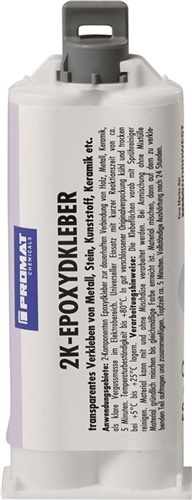 2-component epoxy adhesive 50g colourless double cartridge CHEMICALS