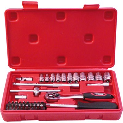 Triuso socket spanner set ¼ 38 pcs incl. case