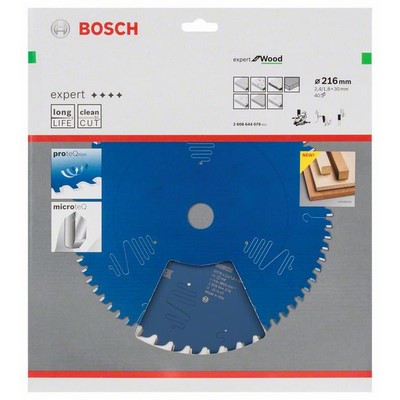 Piła tarczowa Bosch Expert do drewna 216x30x2,4/1,8mm 40 zębów