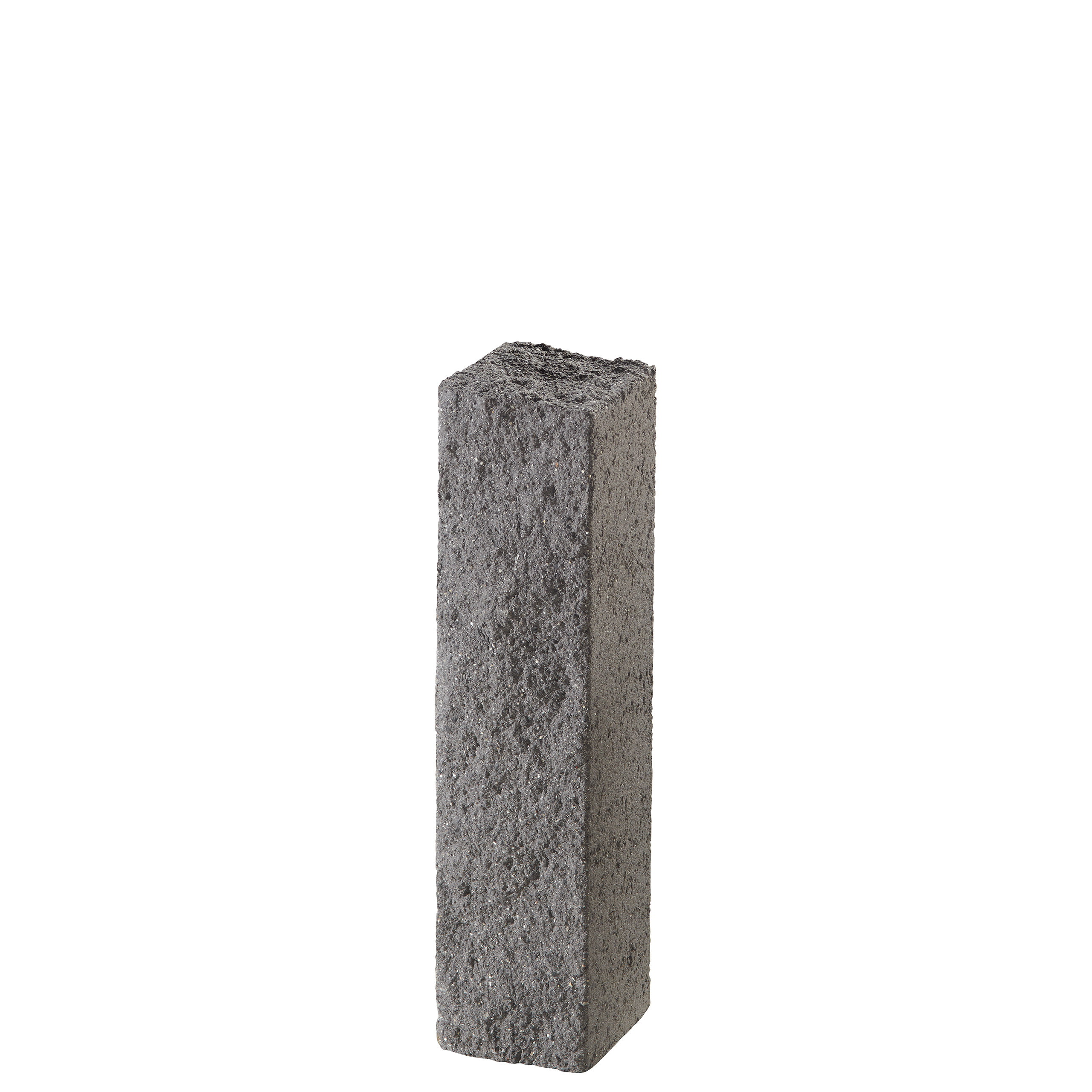 Palisada końcowa Via Leano 15x14x60cm antracyt. wypalana. śrutowany