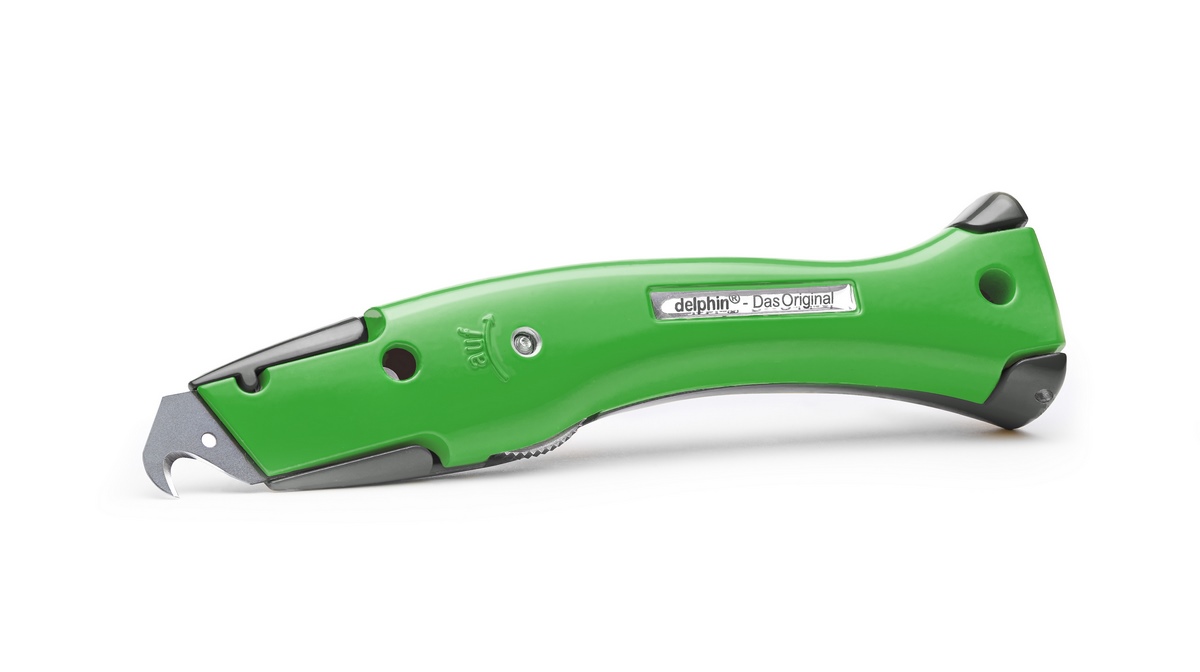 Delphin®-03 Club Edition black-green utility knife incl. plastic sheath