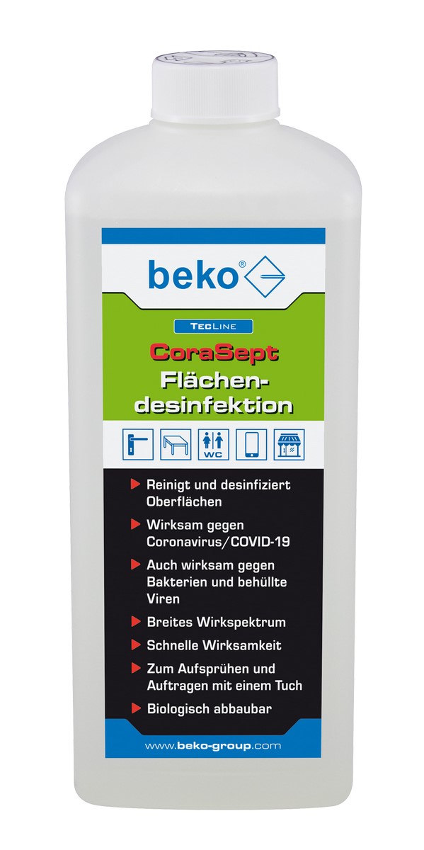 Beko TECLINE CoraSept 1 litre surface disinfectant