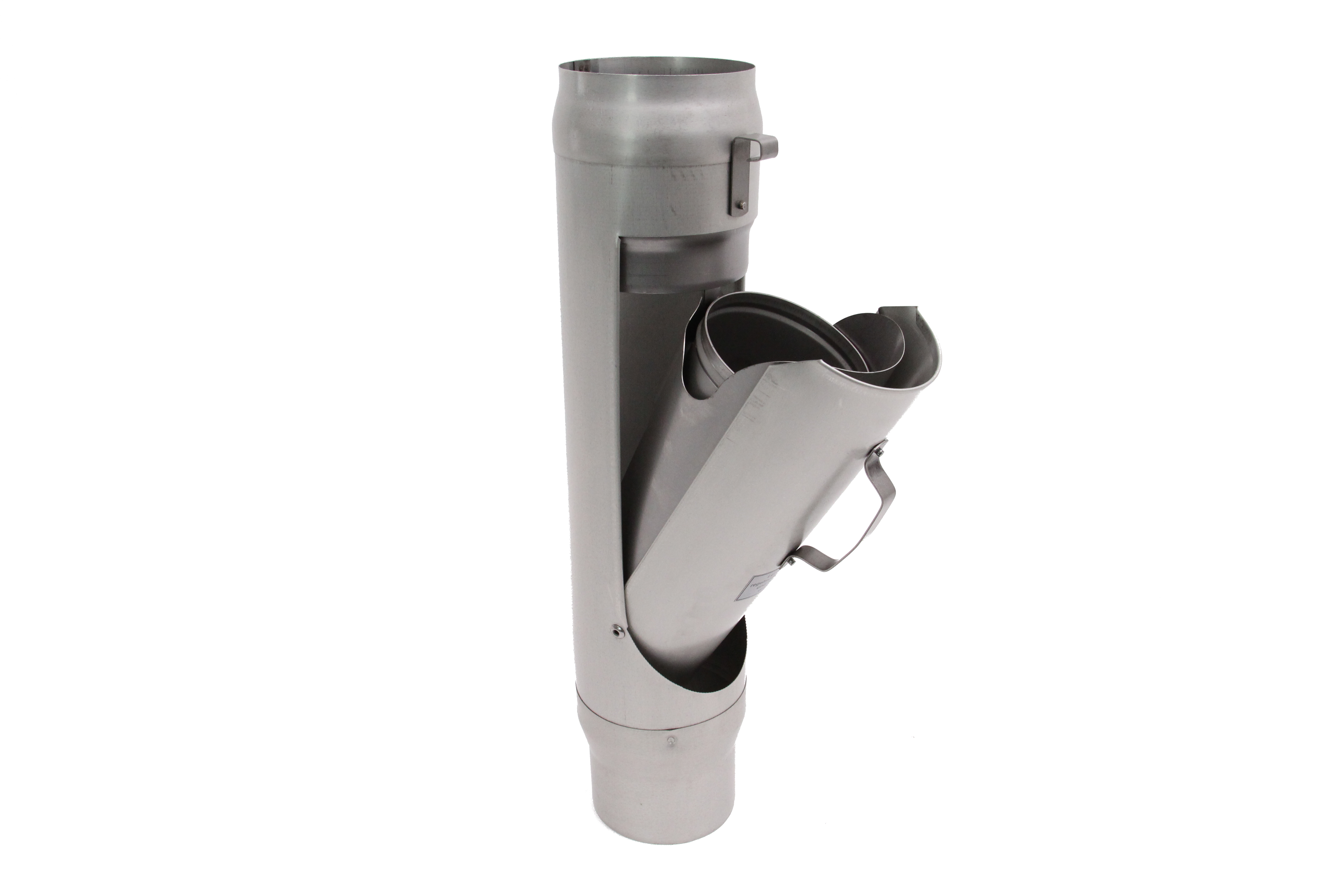 Uginox FTE water flap with pipe leaf trap 100mmØ with stainless steel basket