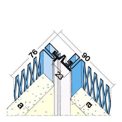 Maisch Dehnungsfugenprofil 15mm 3.0m 03216 300,0 10 - Aussen weiss